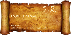 Tajti Roland névjegykártya